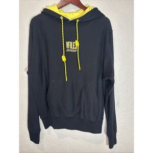 NWT Joyrich x VFiles Hoodie Men's BlackYellow Glitter Pullover Streetwear, Small